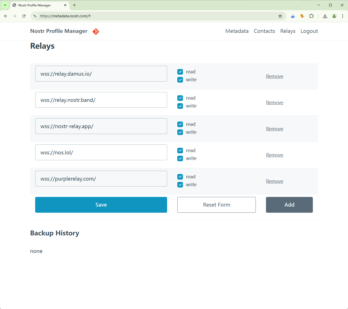 添加上方的中继示例